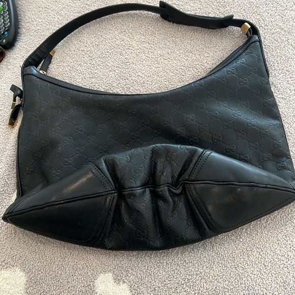 Authentic Black Leather GUCCI Hobo/Shoulder Bag EXCELLENT condition - Picture 3 of 11